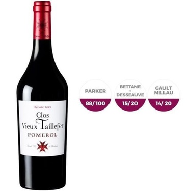 Aop Pomerol Clos Vieux Taillefer 2012 Caisse Bois De 4