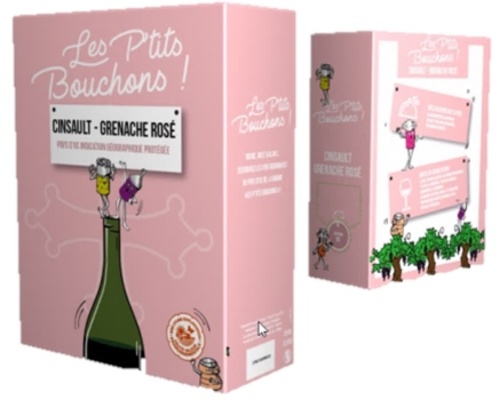 BIB 3L IGP PAYS D'OC CINSAULT GRENACHE ROSE LES PETITS BOUCHONS