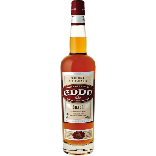 WHISKY FRANCE BRETAGNE EDDU SILVER PUR BLE NOIR 40% 70CL (853)