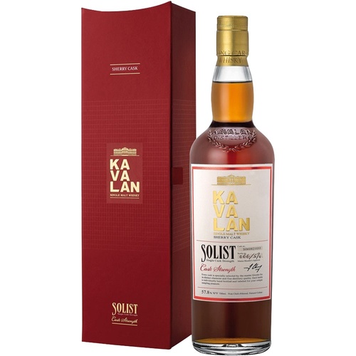 WHISKY TAIWAN SINGLE MALT KAVALAN SOLIST SHERRY CASK STRENGTH 57% 20CL